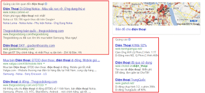 quảng cáo của google