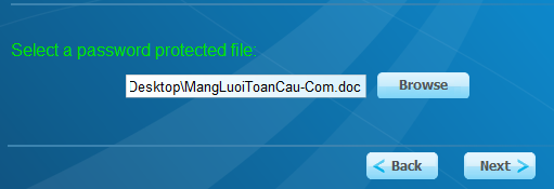 Chọn tài liệu cần phá mật khẩu Chọn tài liệu cần phá mật khẩu