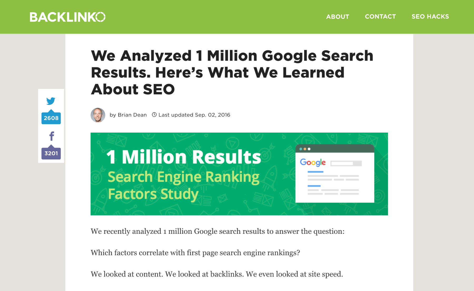 một bài viết có nhiều backlink