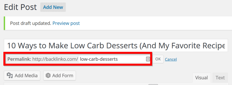 Sửa lại URL của bài viết khi biên tập nội dung