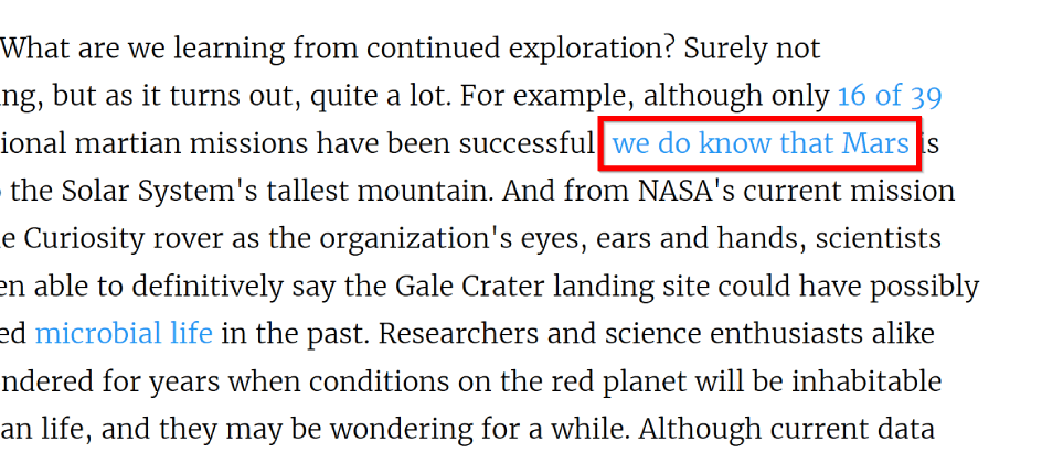 nhận được liên kết từ các trang web uy tín