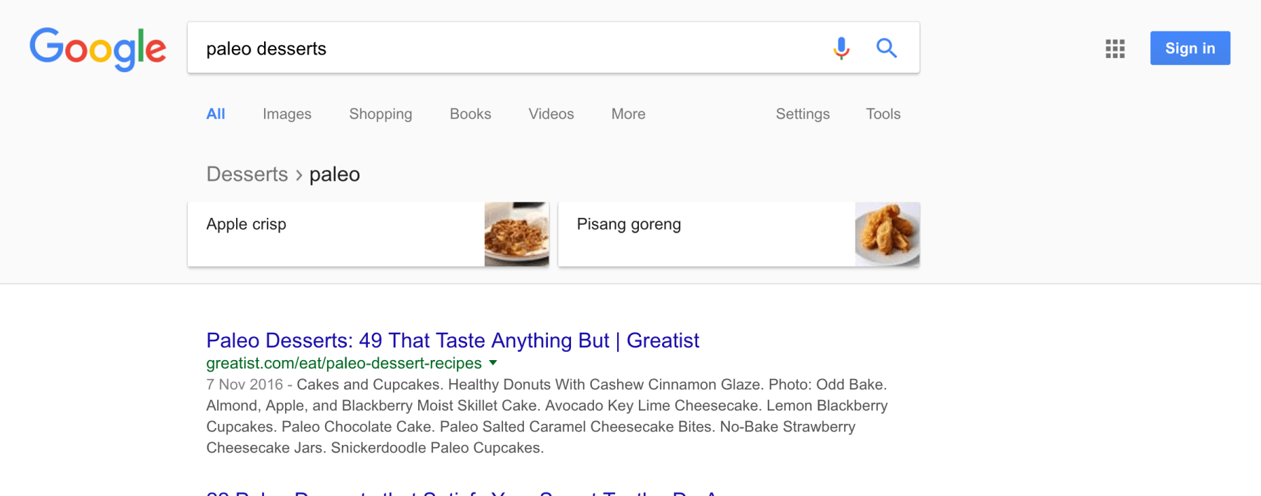 tìm kiếm từ khóa bạn nhắm đến trên Google