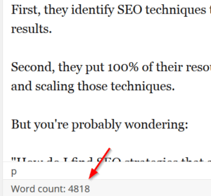 số lượng từ của bài viết