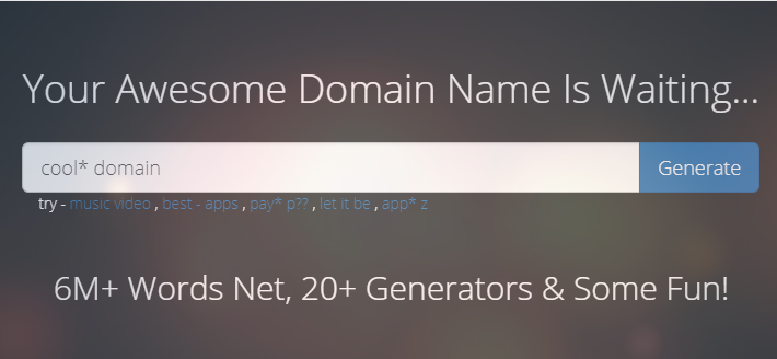 công cụ gợi ý tên miền Name Mesh