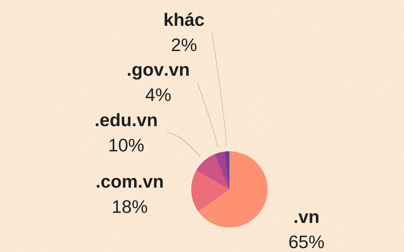 tỷ lệ đuôi tên miền .vn