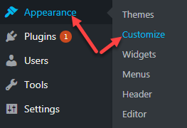 giao diện > tùy biến, bản tiếng Anh