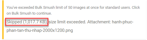 giới hạn dung lượng của file ảnh nén