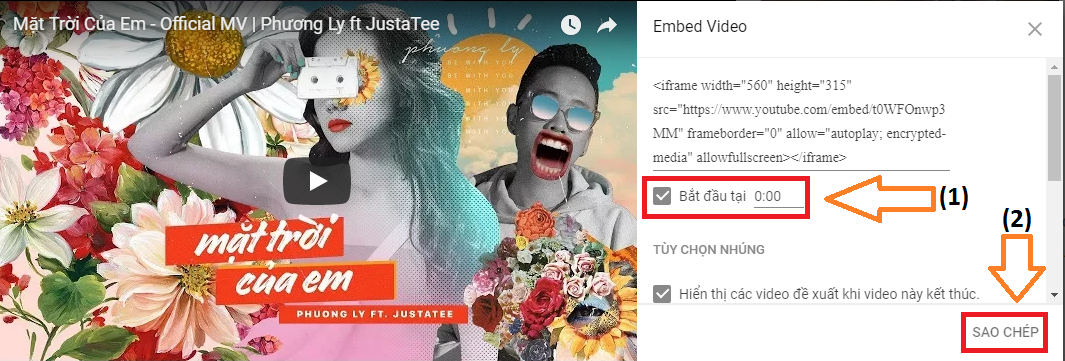 sao chép mã nhúng