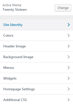 tùy biến theme Twenty Sixteen