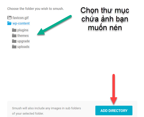 chọn thư mục chứa ảnh bạn muốn nén