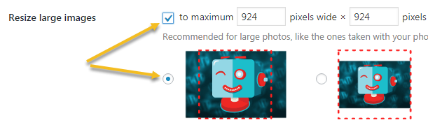 giảm kích cỡ size ảnh quá lớn