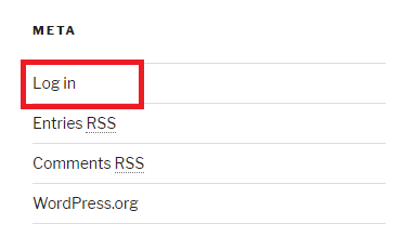 Link đăng nhập vào WordPress