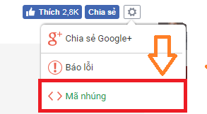 chọn mã nhúng