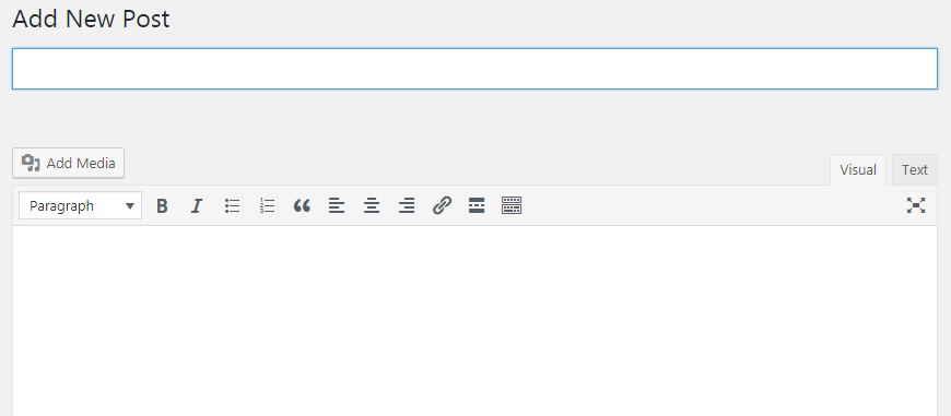 giao diện viết bài wordpress