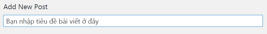 nơi nhập tiêu đề bài viết