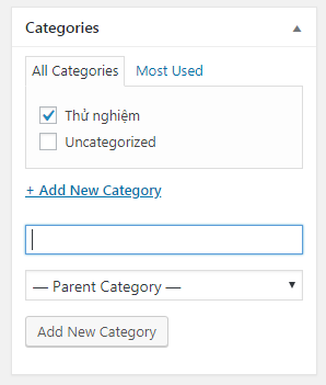thêm thư mục cho bài viết