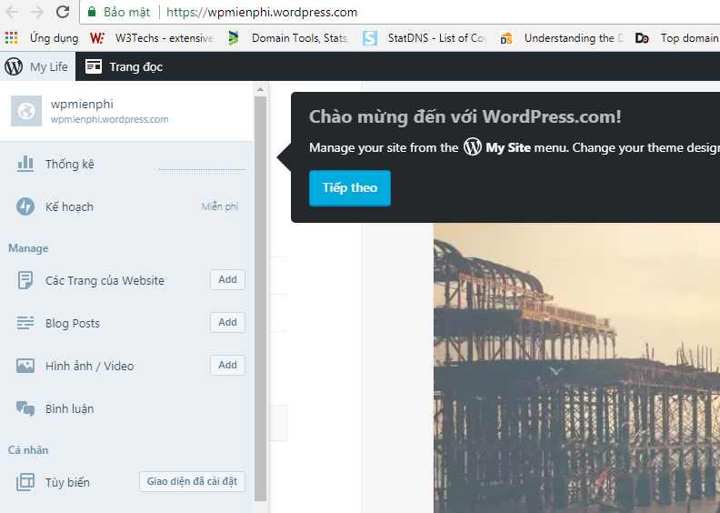 đăng ký blog thành công