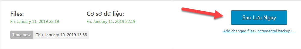 sao lưu ngay