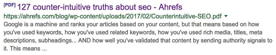 một file PDF được tìm thấy trên trang Ahrefs