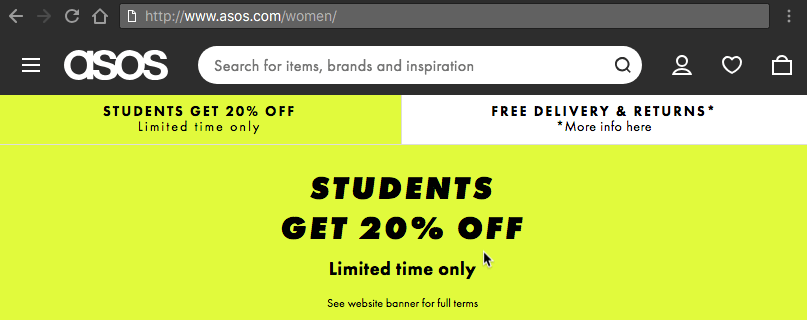 ASOS có khả năng truy cập được ở cả hai phiên bản http và https