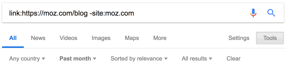 backlink nhận được trong tháng vừa qua