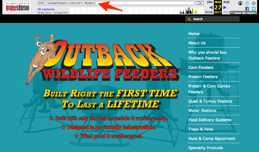 trang web trước khi bị hack