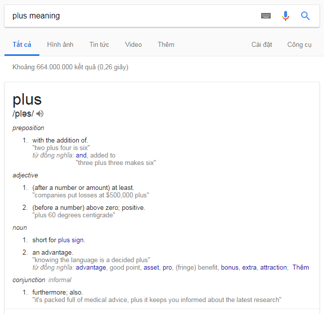 nghĩa của từ plus