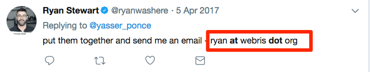 tìm được địa chỉ email của CEO