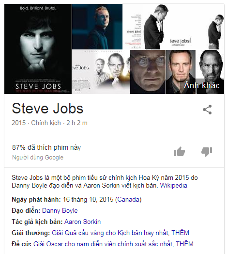 tìm kiếm phim trên Google