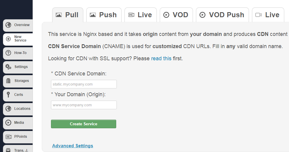 dịch vụ CDN của CDNSun