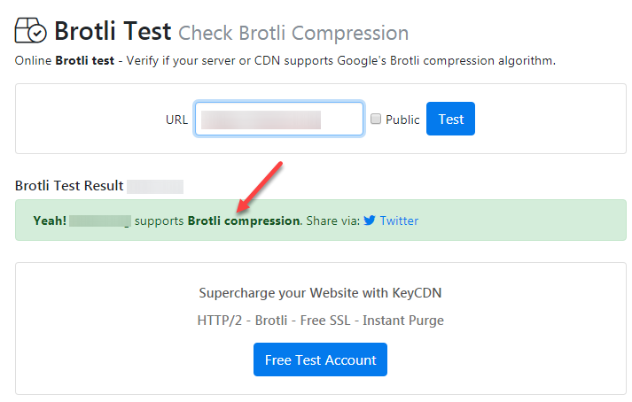host có hỗ trợ nén brotli