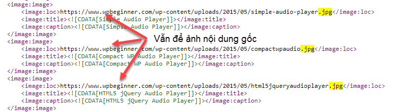 vẫn để ảnh nội dung gốc không phải ảnh CDN