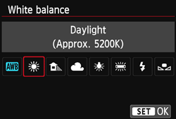 chỉnh cân bằng trắng