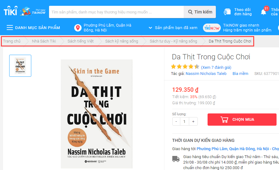 điều hướng breadcrumb