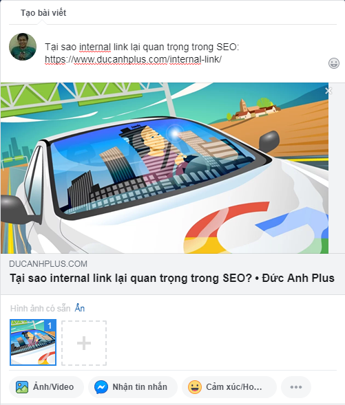 chia sẻ trên Facebook