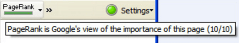 Thanh công cụ của Google PageRank