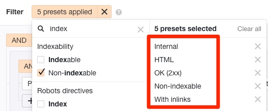lọc liên kết nội bộ