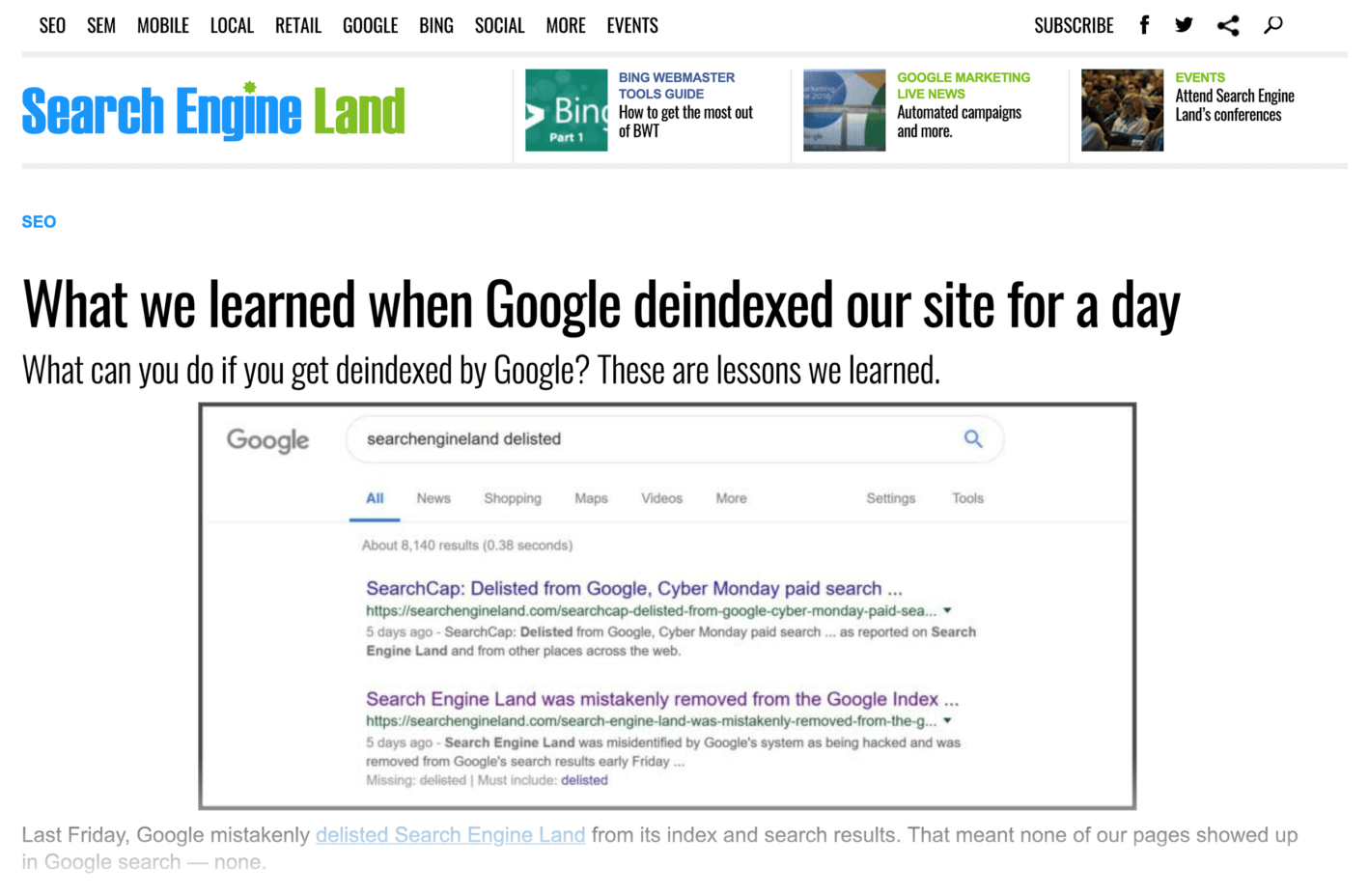 Search Engine Land bị hack