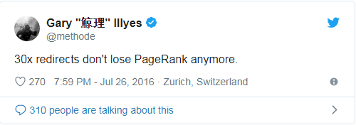 301 không còn làm mất PageRank nữa