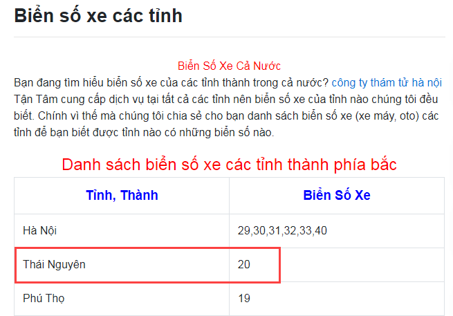biển xố xe thái nguyên