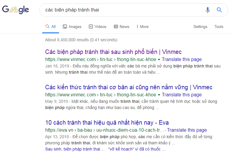 các biện pháp tránh thai