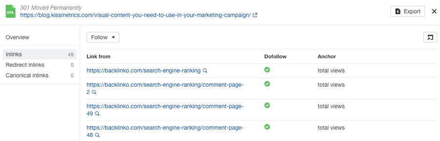 liên kết nội bộ chuyển hướng