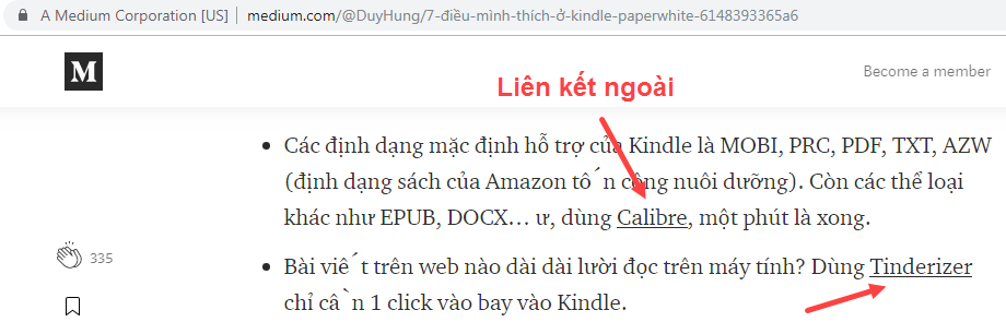 liên kết trỏ ra bên ngoài
