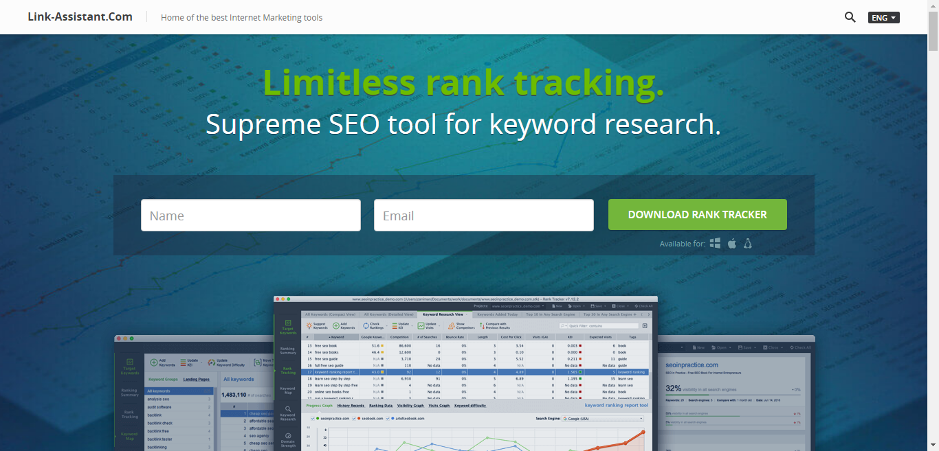 Rank tracker, công cụ theo dõi thứ hạng của link-assistant