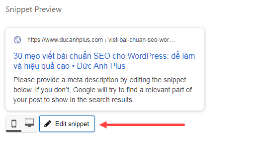 click để sửa meta description