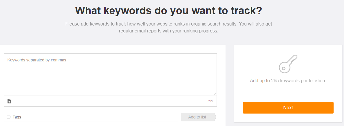 thêm từ khóa cần theo dõi thứ hạng