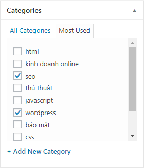 thư mục cho bài viết
