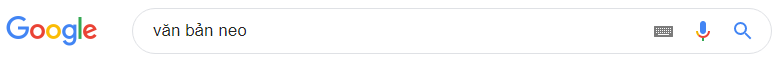 tìm kiếm từ khóa văn bản neo