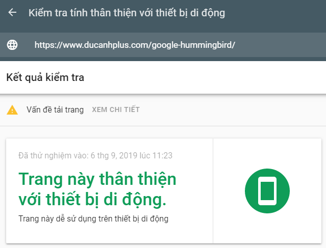 trang thân thiện với di động