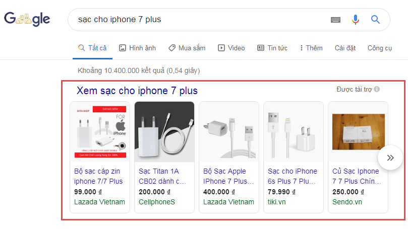 truy vấn có tính thương mại